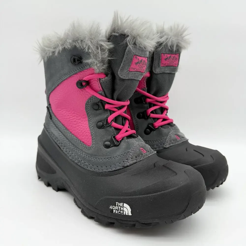 The North Face Kids Shellista Exrtreme Snow Boot US 4 Pink Black Waterproof GUC